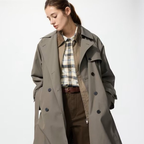 UNIQLO Jackets & Blazers - UNIQLO Women's Trench Coat (Relaxed) Khaki